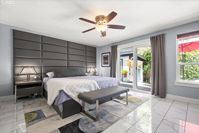 14510 NE 50th St, Vancouver, WA 98682 - bedroom with light marble finish floors, multiple windows, and access to exterior