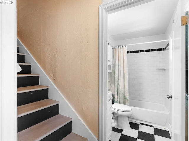 5665 Bonita Rd, Lake Oswego, OR 97035 - staircase featuring tile patterned floors and a textured wall