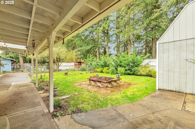 600 NE 144th Ave, Vancouver, WA 98684 - view of yard with a patio, an outdoor structure, and a storage unit
