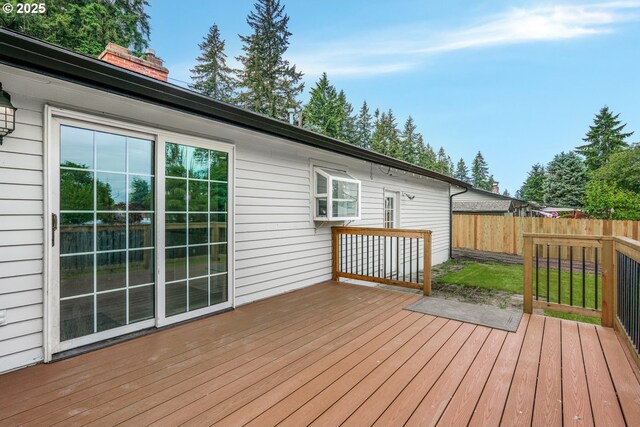 14108 NE 49th St, Vancouver, WA 98682 - wooden terrace featuring a fenced backyard