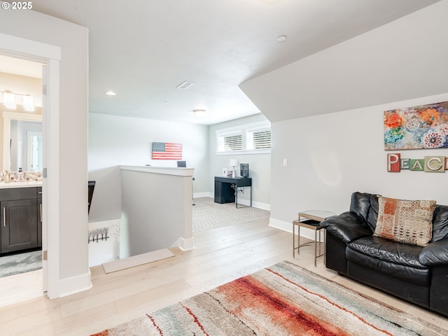 1856 NW Sierra Way, Camas, WA 98607 - living area with light wood-type flooring and recessed lighting