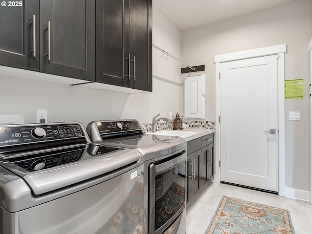1856 NW Sierra Way, Camas, WA 98607 - washroom featuring washer and dryer and cabinet space