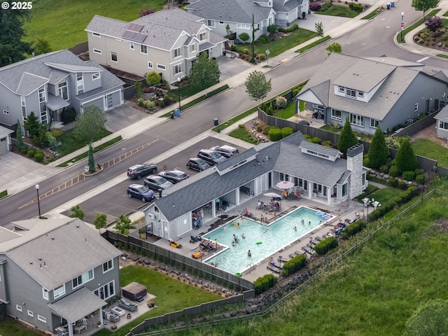1856 NW Sierra Way, Camas, WA 98607 - aerial view of residential area with a pool