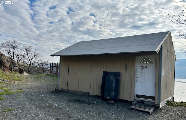 view of outdoor structure