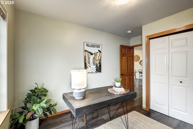 interior space featuring dark hardwood / wood-style floors