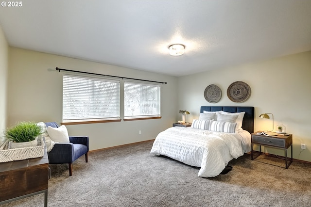 bedroom featuring carpet