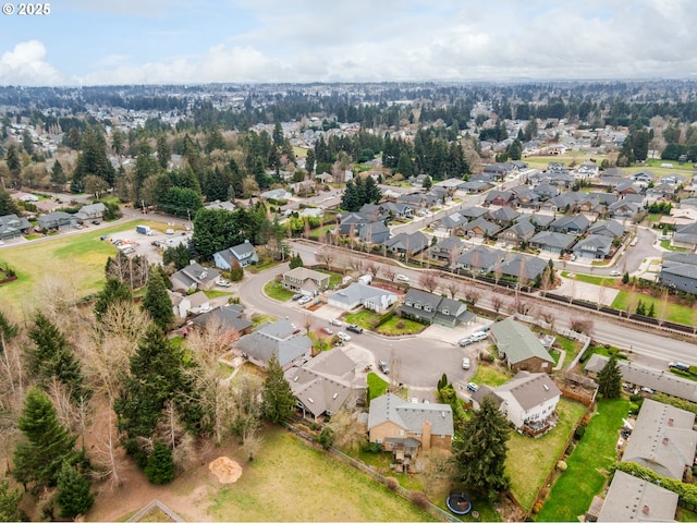 drone / aerial view with a residential view
