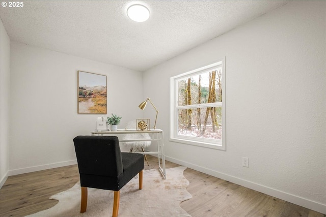 662 Cannavina Rd, Carson, WA 98610 - home office featuring light wood-type flooring and a textured ceiling
