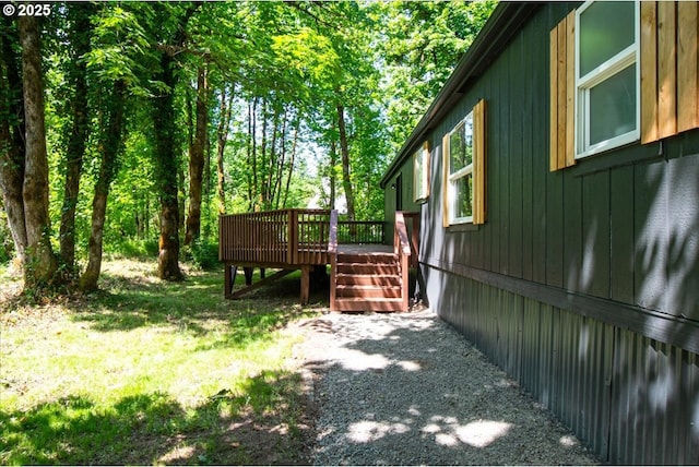 662 Cannavina Rd, Carson, WA 98610 - view of yard featuring a deck