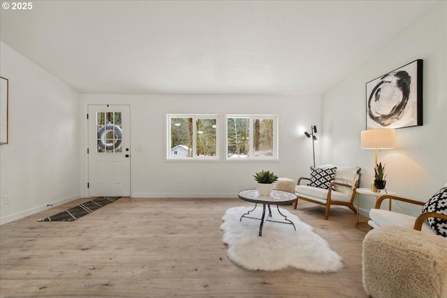 662 Cannavina Rd, Carson, WA 98610 - sitting room with baseboards and wood finished floors