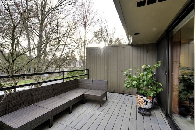 deck featuring an outdoor hangout area