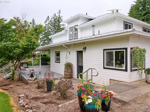 23860 S Beavercreek Rd, Beavercreek, OR 97004 - back of property featuring a wooden deck