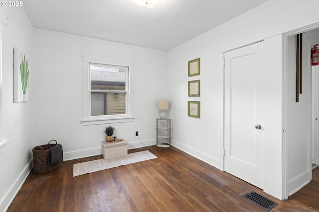 1937 SE Knight St, Portland, OR 97202 - spare room featuring crown molding, wood-type flooring, and baseboards