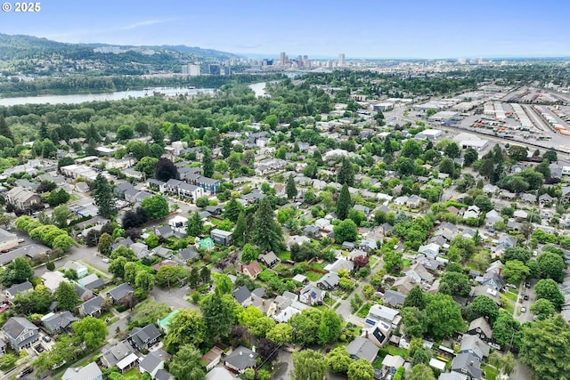 1937 SE Knight St, Portland, OR 97202 - aerial perspective of suburban area featuring a large body of water