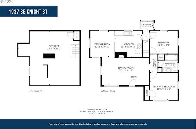 1937 SE Knight St, Portland, OR 97202 - property floor plan