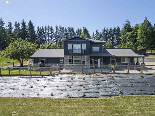 11364 James Way Dr SE, Aumsville, OR 97325 - back of house with a balcony