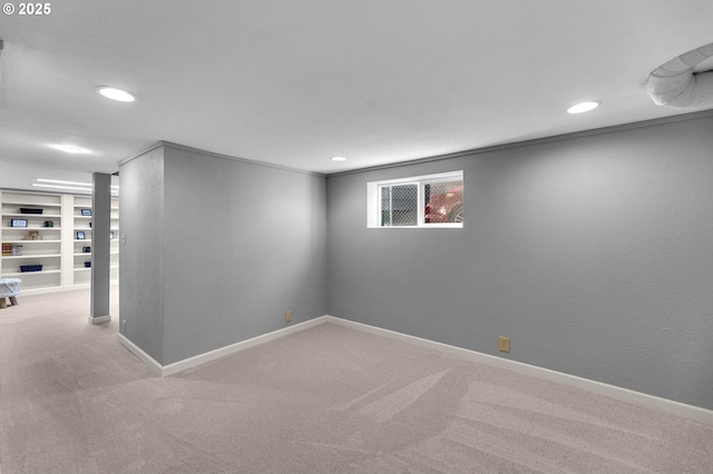 3136 NE 41st Ave, Portland, OR 97212 - below grade area with recessed lighting, carpet flooring, and baseboards