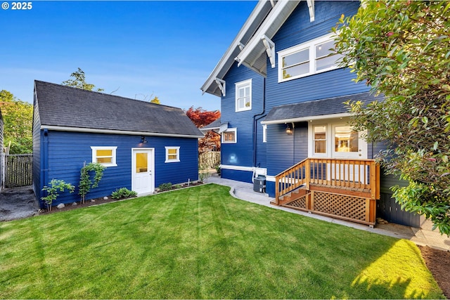 3136 NE 41st Ave, Portland, OR 97212 - back of property with an outbuilding and a shingled roof