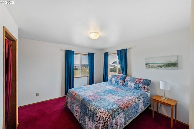 view of carpeted bedroom