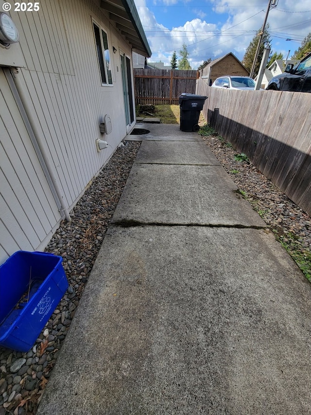 view of home's exterior featuring a patio area