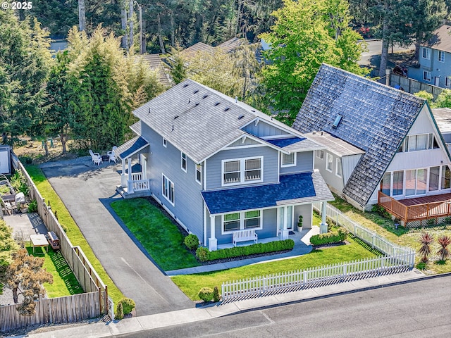 view from above of property