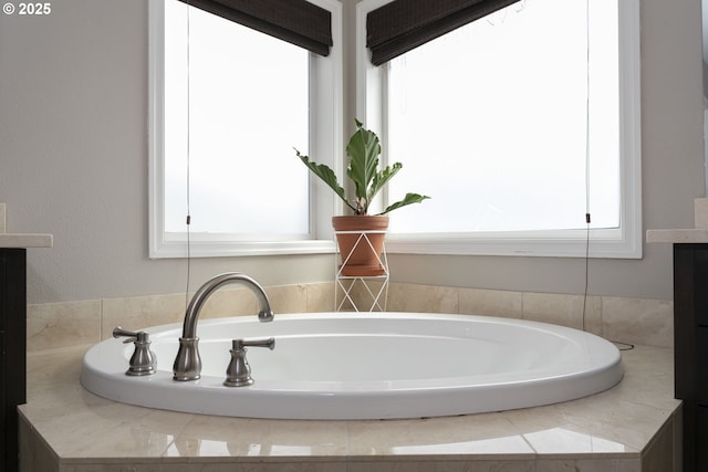 room details featuring a garden tub