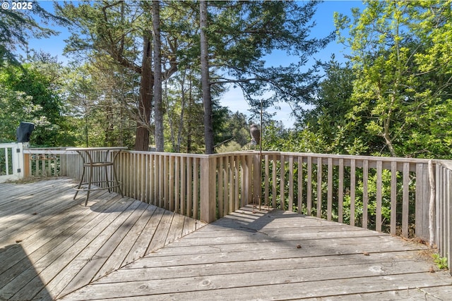 view of wooden terrace