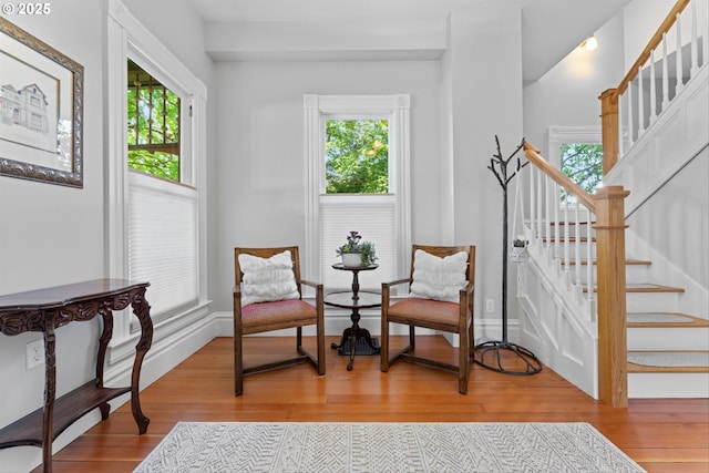 2325 A St, Forest Grove, OR 97116 - living area featuring plenty of natural light, stairs, and light wood finished floors