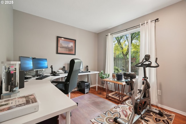 4709 SE Antelope Hills Dr, Gresham, OR 97080 - office area featuring wood finished floors and baseboards
