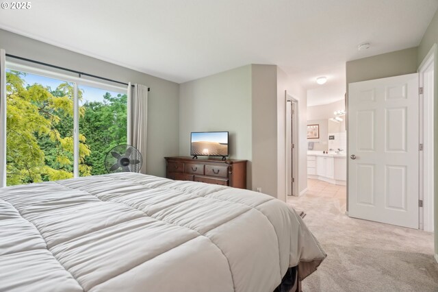 4709 SE Antelope Hills Dr, Gresham, OR 97080 - bedroom with light colored carpet and connected bathroom