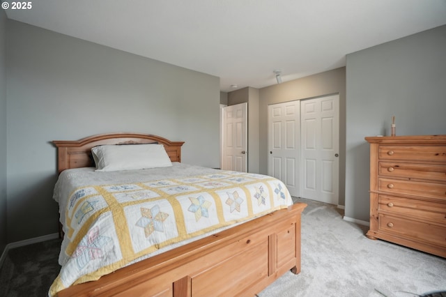 4709 SE Antelope Hills Dr, Gresham, OR 97080 - bedroom featuring light carpet, a closet, and baseboards