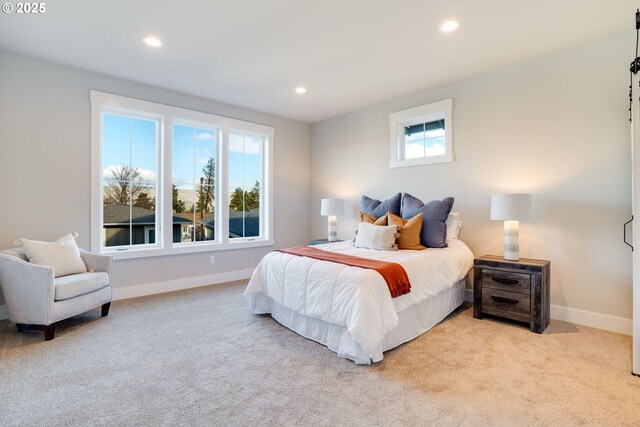 bedroom featuring carpet flooring