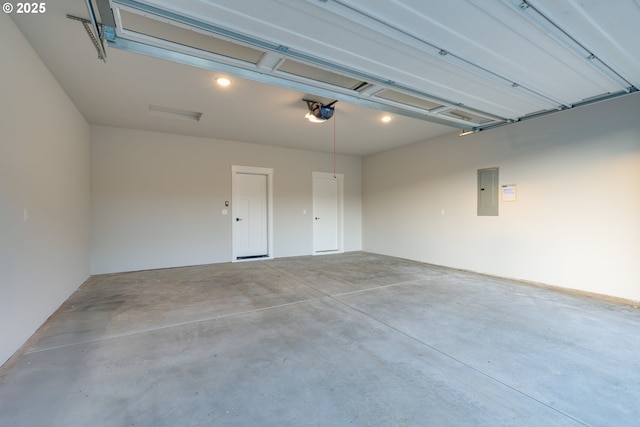 garage featuring electric panel