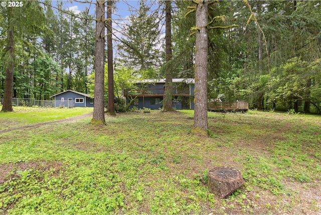 14216 NE 346th St, Battle Ground, WA 98604 - view of yard featuring a deck