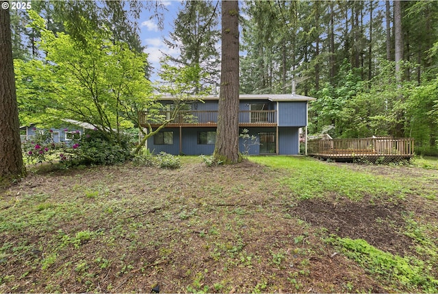 14216 NE 346th St, Battle Ground, WA 98604 - rear view of house featuring a wooden deck