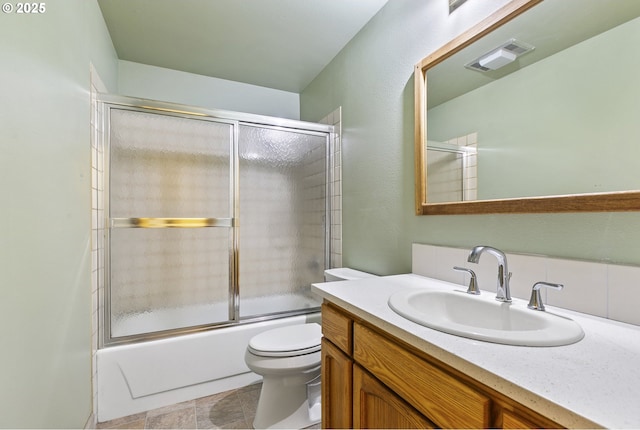14216 NE 346th St, Battle Ground, WA 98604 - full bathroom featuring toilet, vanity, and combined bath / shower with glass door