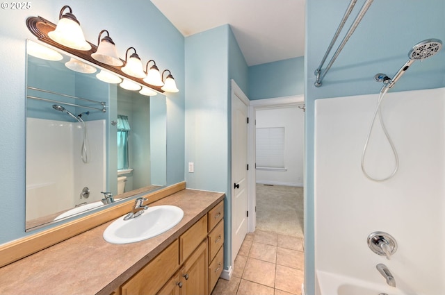 115 Duane Ct, Myrtle Creek, OR 97457 - full bathroom with washtub / shower combination, tile patterned flooring, and vanity