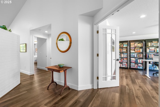 1433 SE 49th Ct, Hillsboro, OR 97123 - office area featuring baseboards, a ceiling fan, recessed lighting, and wood finished floors