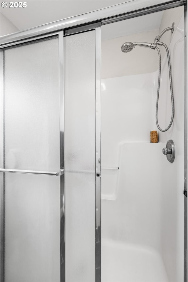 full bathroom featuring a shower stall