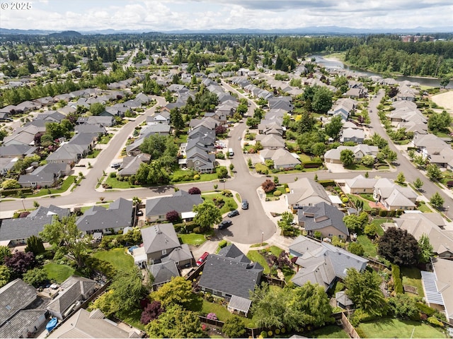 aerial view of residential area