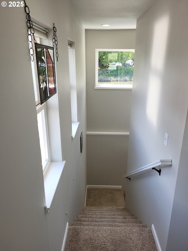 23538 NW Saint Helens Rd Unit S5, Portland, OR 97231 - stairs featuring carpet and baseboards