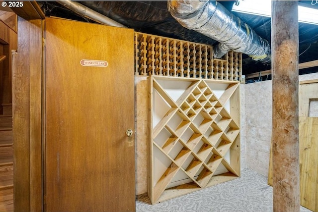 view of wine room