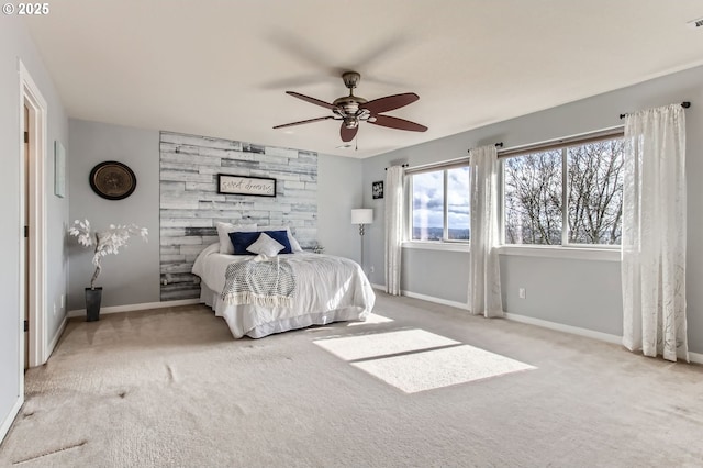 12998 SW Kostel Ln, Portland, OR 97224 - bedroom featuring carpet floors, baseboards, and a ceiling fan
