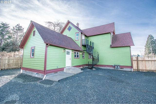 view of rear view of property