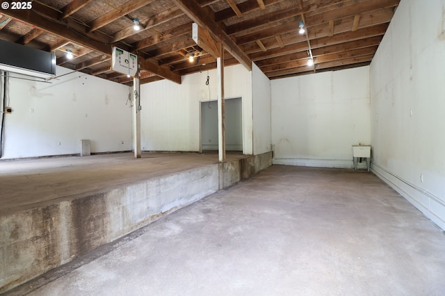 below grade area featuring a sink