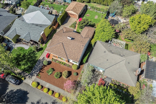 4133 SE Henderson St, Portland, OR 97202 - bird's eye view featuring a residential view