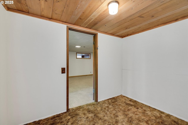 4133 SE Henderson St, Portland, OR 97202 - unfurnished room featuring carpet floors, wood ceiling, and baseboards