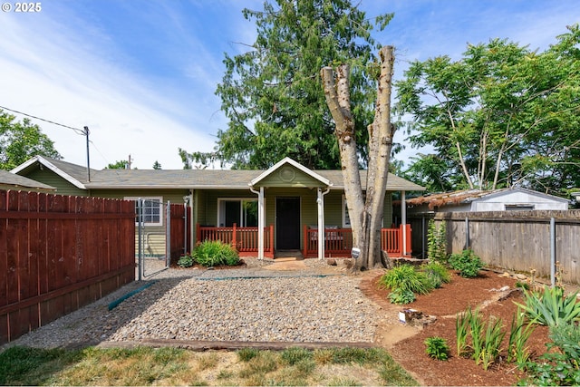 9819 SE Knight St, Portland, OR 97266 - single story home featuring a porch