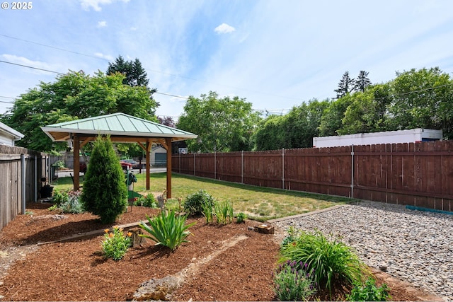 9819 SE Knight St, Portland, OR 97266 - fenced backyard with a gazebo