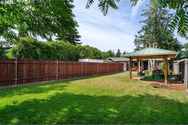 9819 SE Knight St, Portland, OR 97266 - fenced backyard featuring a patio and a gazebo